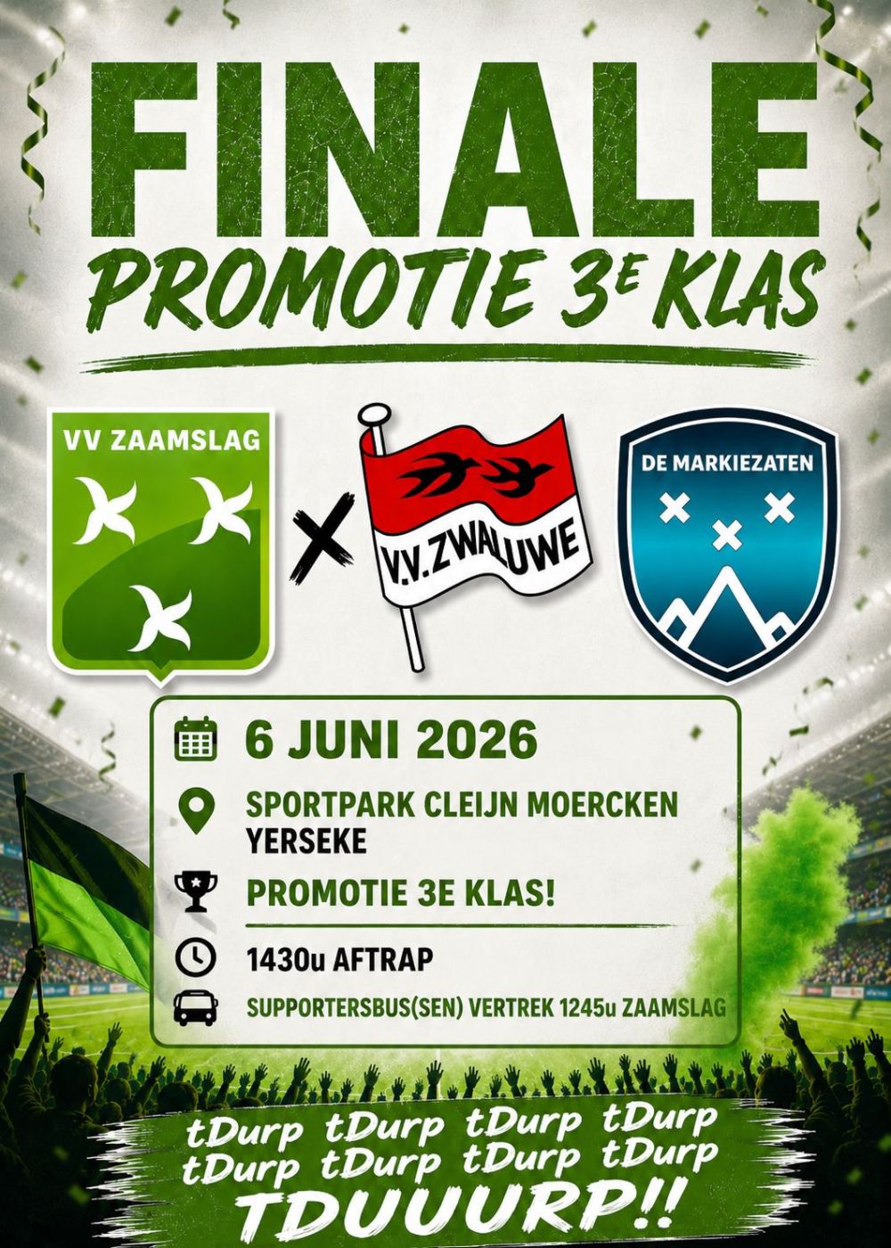 Locatie nacompetitie bekend