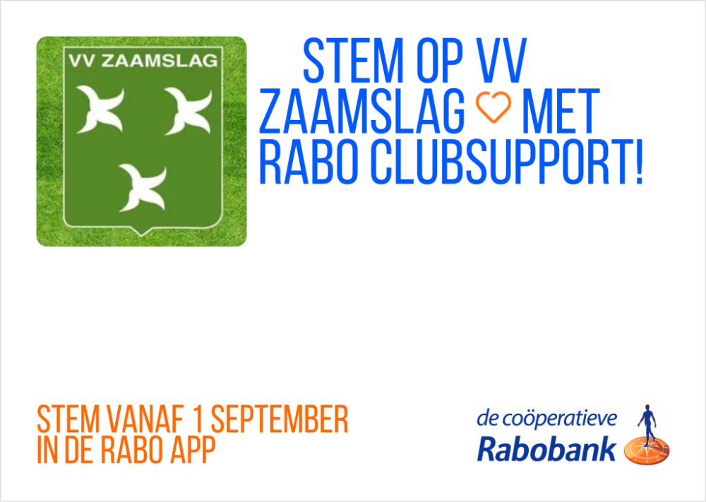 Steun VV Zaamslag via Rabo clubsupport
